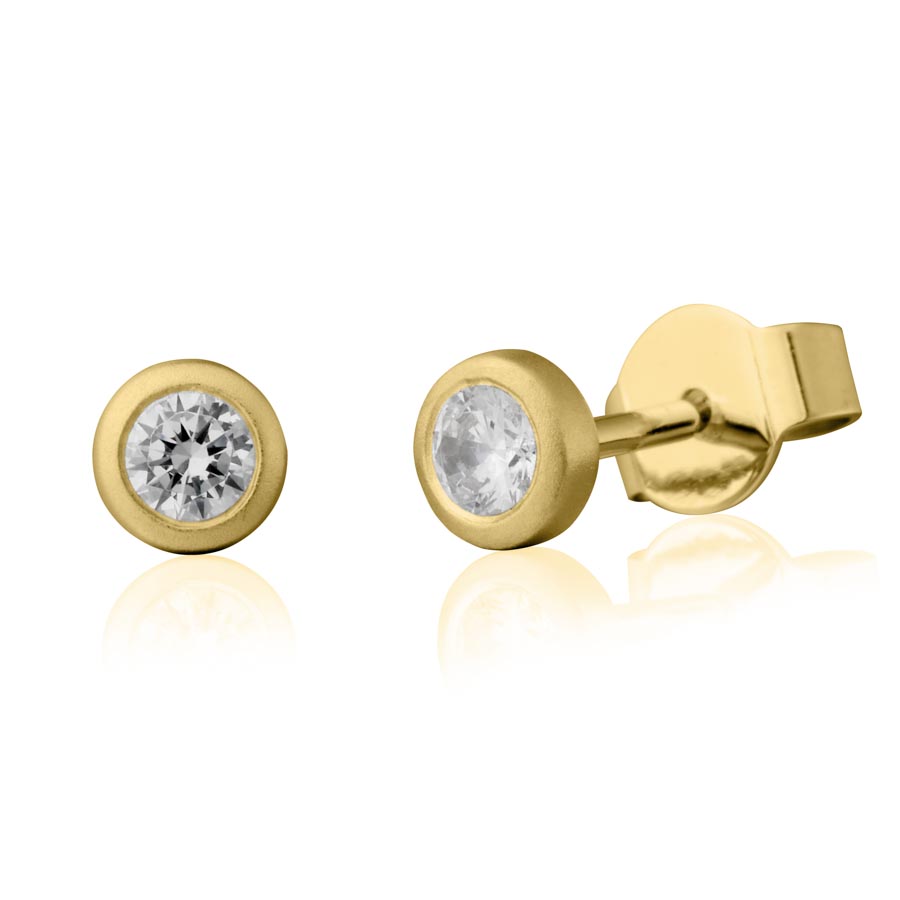 012313-5130-001 | Ohrstecker Bad Neustadt 012313 585 Gelbgold Brillant 0,200 ct H-SI ∅ 3mm100% Made in Germany  